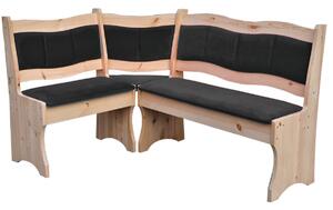 NR109 jídelní rohová lavice masiv borovice Drewmax (Kvalitní nábytek z borovicového masivu)