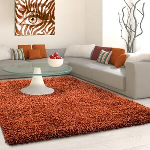 Vopi | Kusový koberec Life Shaggy 1500 terra - Kulatý průměr 160 cm
