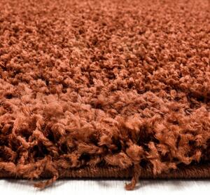 Vopi | Kusový koberec Life Shaggy 1500 terra - Kulatý průměr 160 cm