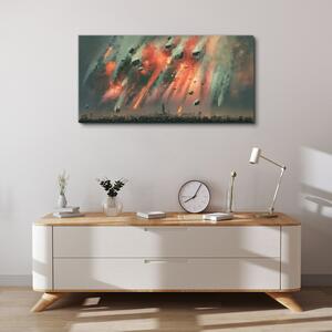Obraz na plátně Obraz na plátně Meteora Město noční obloha