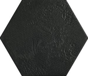 Dlažba Codicer Milano Black Hexagonal 22x25