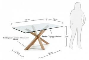 ARGO GLASS stůl 160 x 90 cm