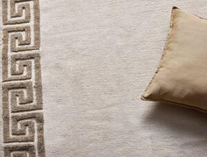 Diamond Carpets koberce Ručně vázaný kusový koberec Greek DESP P86 Ivory White Antique Mud - 80x150 cm