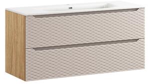 Comad Koupelnová skříňka s keramickým umyvadlem Ocean Beige II 120 cm - béžová
