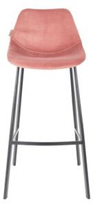 DUTCHBONE FRANKY VELVET barová židle růžová