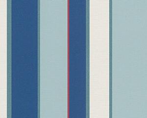 Vliesová tapeta na zeď Oilily Atelier 30260-1 | 0,53 x 10,05 m | bílá, červená, modrá | A.S. Création