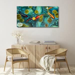 Obraz na plátně Obraz na plátně Ryby Koi Květiny Příroda