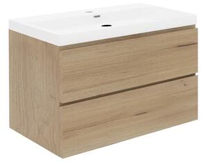 Koupelnová skříňka s umyvadlem SAT B-Way 99x50x45 cm dub mat BWAY2100OAKU4
