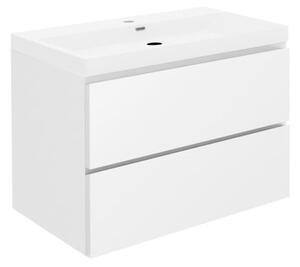 Koupelnová skříňka s umyvadlem SAT B-Way 79x50x45 cm bílá lesk BWAY280WU4