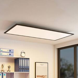 Lindby LED panel Nelios, 120 x 60 cm, 4000K, černý, kovový