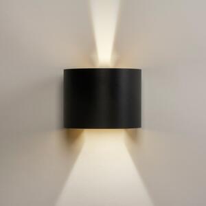 Nástěnné venkovní designové LED svítidlo Daniel Black and Gold (LMD)