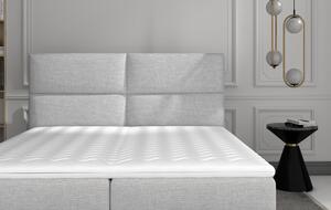 Rozšířená box spring postel Adam 200x185cm, šedá