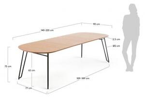NOVAC oválný jídelní stůl v 2 velikostech 140 x 90