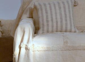Calma House Přehoz na postel, přehoz na pohovku Bagua Crudo, všívaný vzor, 240x260 cm