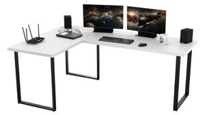 Počítačový rohový stůl VINI, 200/135x74x65, bílá