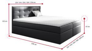 Čalouněná postel boxspring NUMBER 2, 160x200, inari 100