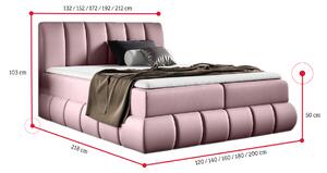 Čalouněná postel boxspring EUGENA, 160x200, fancy 59