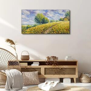 Obraz na plátně Obraz na plátně Hill louka stromy obloha