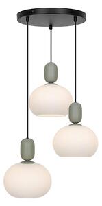 Lustr na lanku VALISIA 3xE27/40W/230V černá/olivová