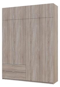 Skříň čtyřdveřová Lukas 180x50x240 cm dub sonoma