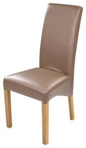 Jídelní židle FOXI III dub olejovaný/textilní kůže cappuccino