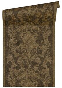 Vliesová tapeta na zeď Versace 2 96216-1 | 0,70 x 10,05 m | hnědá, zlatá, černá | A.S. Création