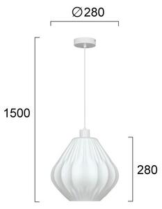 Lustr na lanku CARSON 1xE27/40W/230V bílá