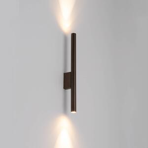 Nowodvorski Lighting Nástěnné světlo Laser, hnědé, kov, výška 40 cm, G9, stmívatelný, Hnědá / rez, Obývací pokoj / jídelna, kov, Moderní
