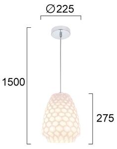 Lustr na lanku FELICIA 1xE27/60W/230V bílá
