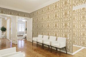 Vliesová tapeta na zeď Versace 2 96216-5 | 0,70 x 10,05 m | béžová, zlatá | A.S. Création