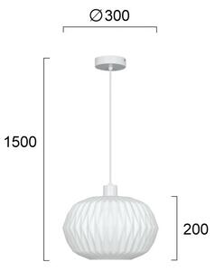 Lustr na lanku CARSON 1xE27/40W/230V bílá