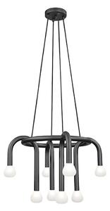 Lustr na lanku DELORI 8xG9/28W/230V černá