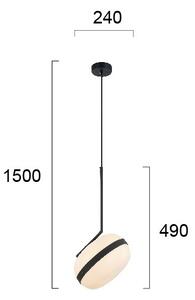 Lustr na lanku PALMA 1xE27/40W/230V černá