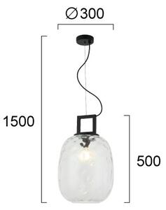 Lustr na lanku LUCY 1xE27/40W/230V černá