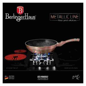 BERLINGERHAUS Wok s mramorovým povrchem 30 cm Rosegold Metallic Line BH-6171