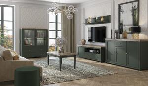 Luxusní bytový nábytek Estera A, zelená/dub lefkas