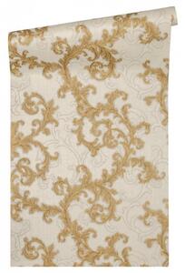 Vliesová tapeta na zeď Versace 2 96231-4 | 0,70 x 10,05 m | bílá, šedá, zlatá | A.S. Création