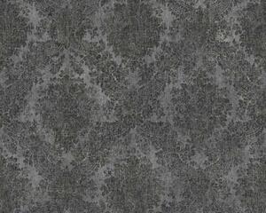 A.S. Création | Vliesová tapeta na zeď Secret Garden 33607-8 | 0,53 x 10,05 m | šedá, černá