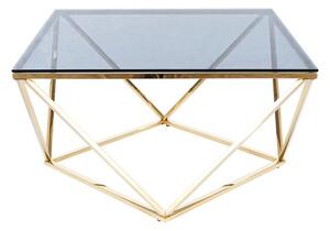 Konferenční stolek SALVIR zlatá/kouřová
