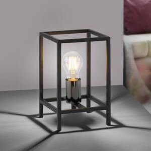 Stolní lampa Fabio, obdélníková, černá