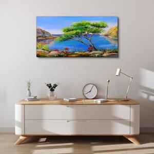 Obraz na plátně Obraz na plátně Květiny strom moře příroda