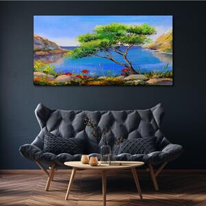 Obraz na plátně Obraz na plátně Květiny strom moře příroda