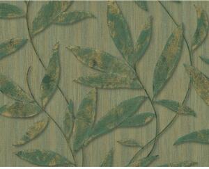 Vliesová tapeta na zeď Designbook 32880-1 | 0,53 x 10,05 m | zelená, metalická | A.S. Création