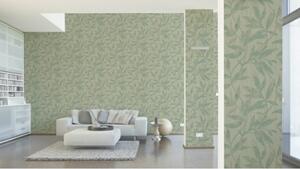Vliesová tapeta na zeď Designbook 32880-1 | 0,53 x 10,05 m | zelená, metalická | A.S. Création