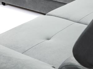 Luxusní sedací souprava Albino, černá/šedá