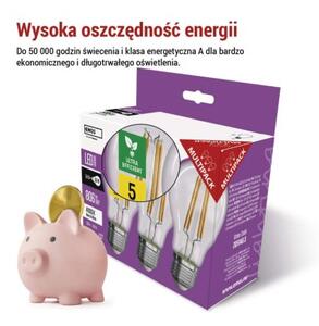 Emos lighting LED žárovka Filament A60 A CLASS/ E27 / 3,8 W (60 W) / 806 lm / neutrální bílá 1525283411