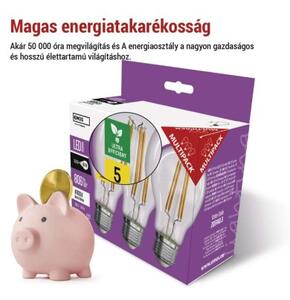 Emos lighting LED žárovka Filament A60 A CLASS/ E27 / 3,8 W (60 W) / 806 lm / neutrální bílá 1525283411
