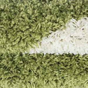 Vopi | Dětský koberec Fun shaggy 6001 green - kulatý 120 cm průměr