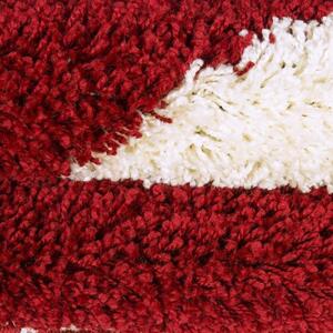 Vopi | Dětský koberec Fun shaggy 6001 red - kulatý 120 cm průměr