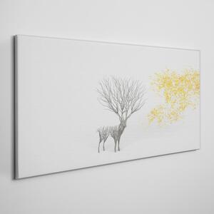 Obraz na plátně Obraz na plátně Abstrakce listy jelena